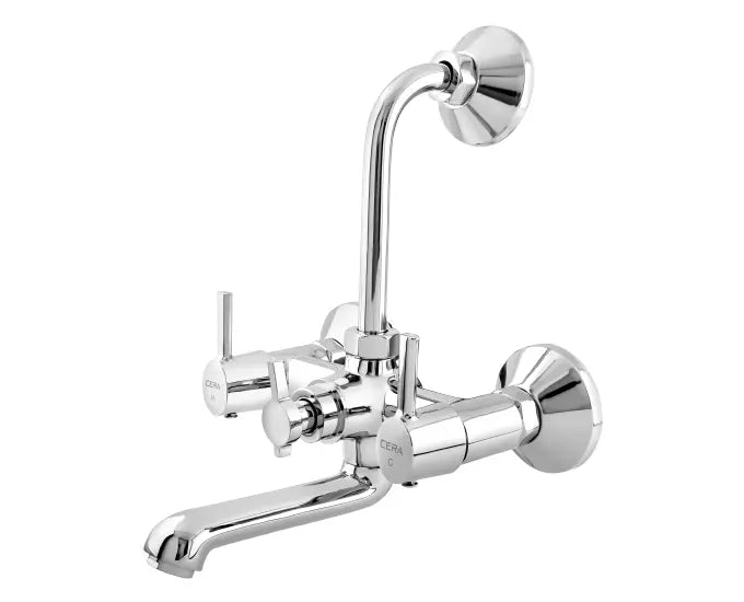 Cera F1017402 Ripple Wall Mixer Silver Colour