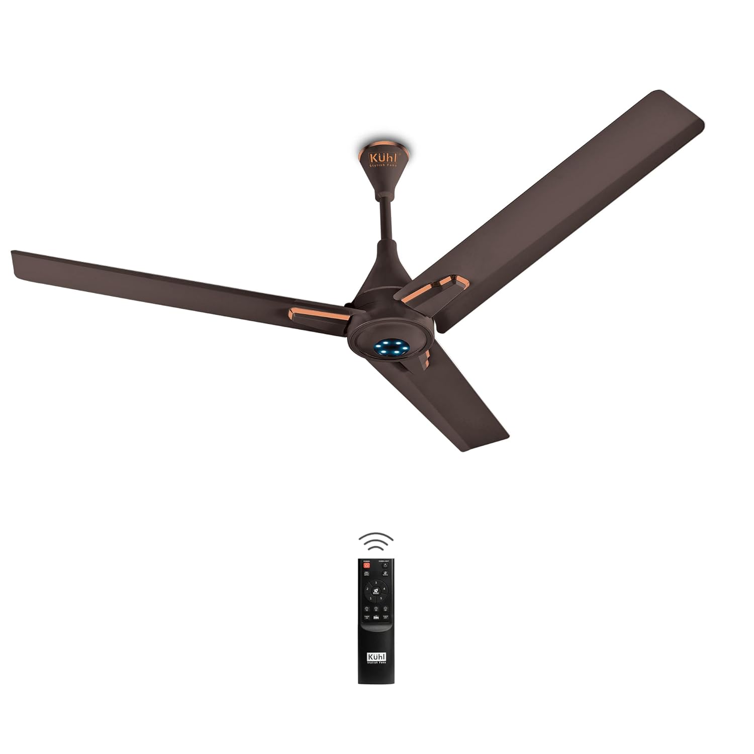 KUHL Arctis A7 1200mm BLDC Ceiling Fan with Remote | BEE 5 Star & ISI Marked | 65% Power Savings | High Air Delivery & LED Indicators