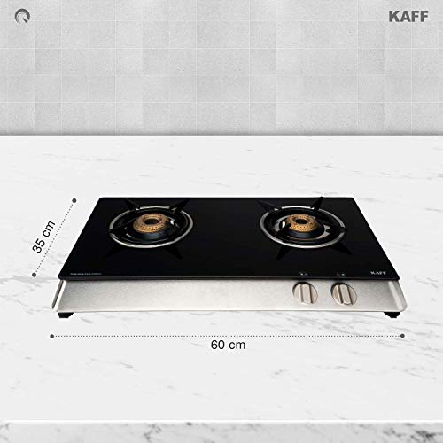 Kaff Stainless Steel 2 Burner Cooktop (KC 60 2B AI SS S/B, Silver)