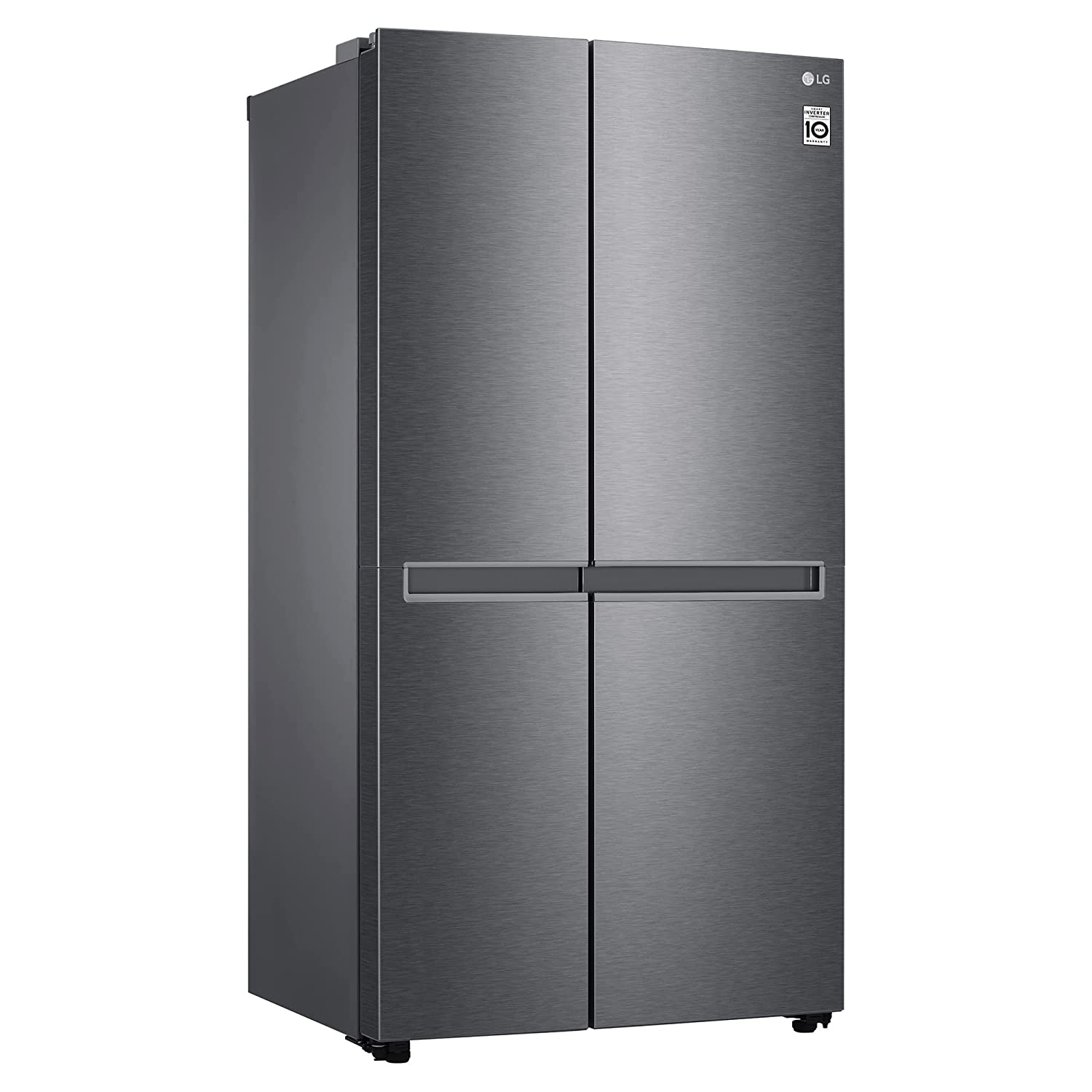 LG 688 L Frost-Free Smart Inverter Compressor Side-By-Side Refrigerator (GC-B257KQDV, Dark Graphite Steel, Multi Digital Sensors and Express Freezing, 2022 Model)