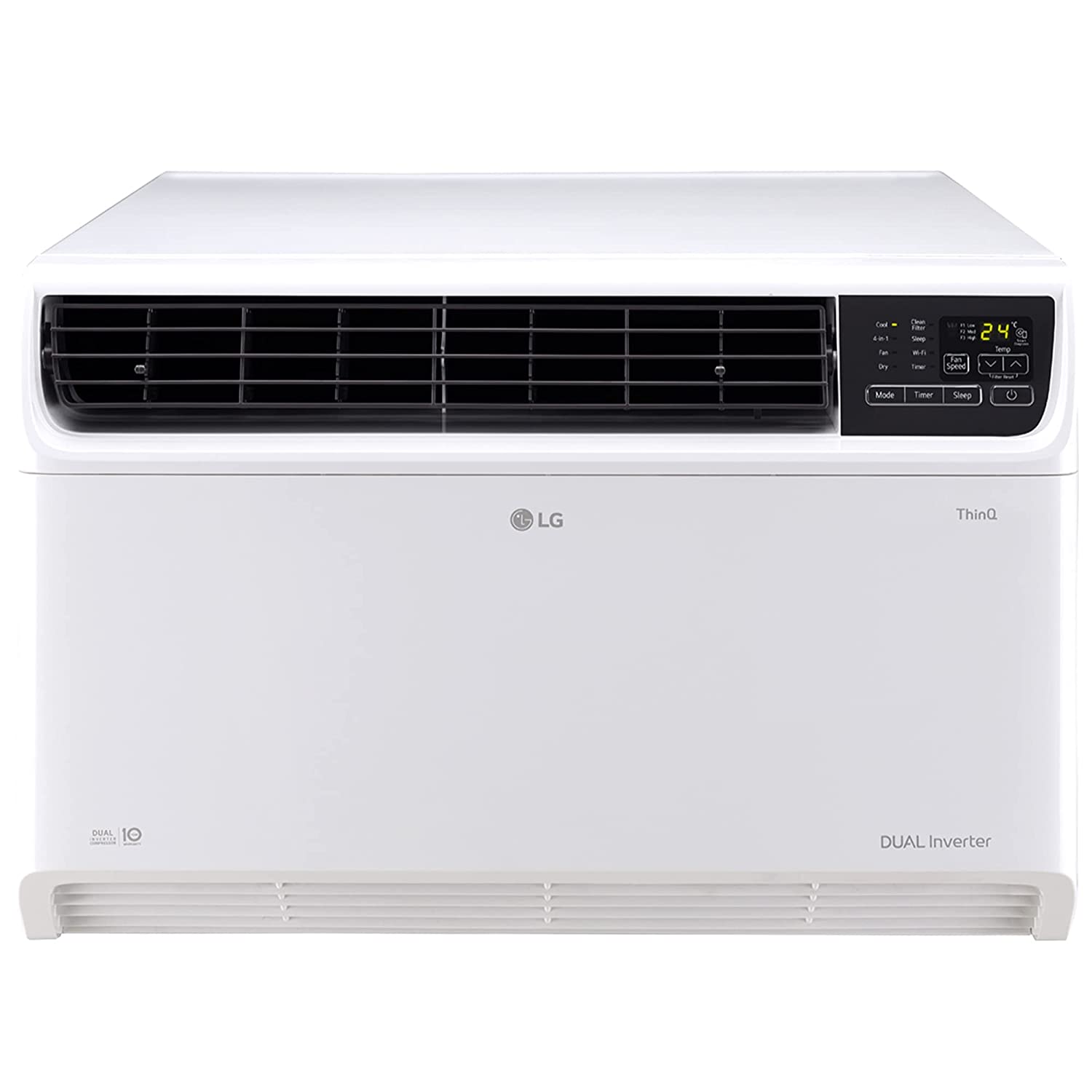 LG 1.5 Ton 3 Star Wi-Fi DUAL Inverter Window AC RW-Q18WWXA White
