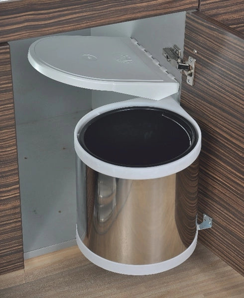 INOX Auto Lid Waste Bin stainless steel - 12 Ltr, Plastic
