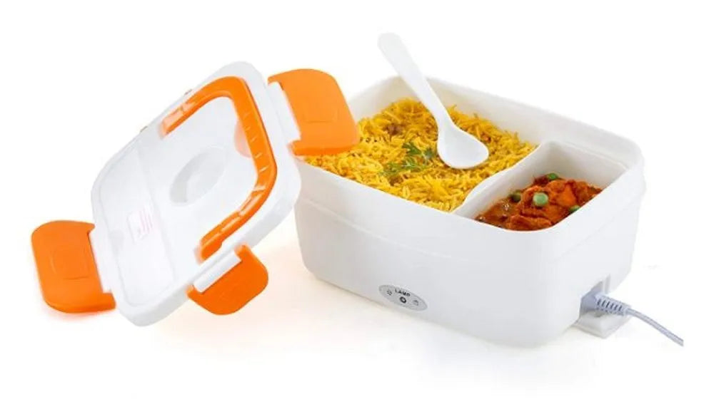 Kutchina Electric Lunch Box Capacity 2 L1 Plastic Orange and White