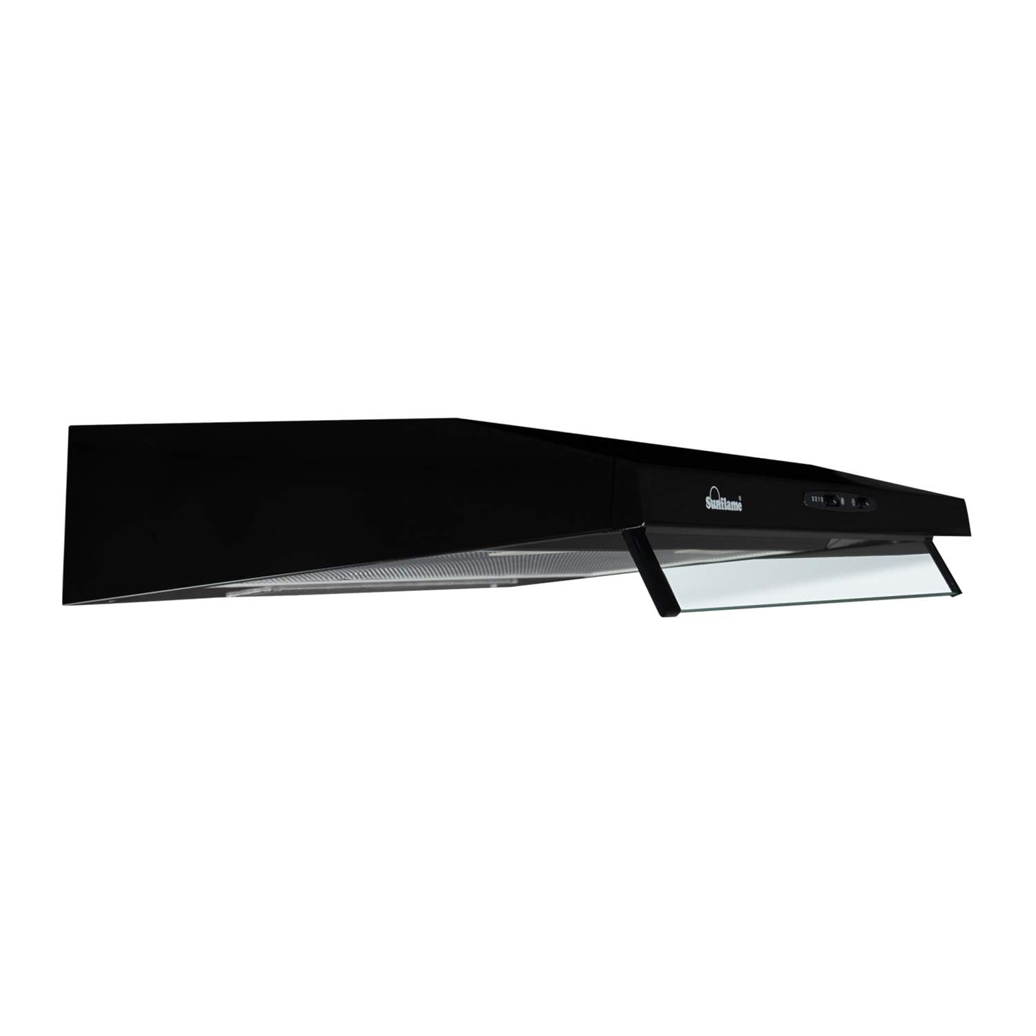 Sunflame SLIM 60 BK CF, 60 cm, 500 m??/hr Chimney (Cassette Filter, Sliding Controls, Black Powder-Coated Finish)