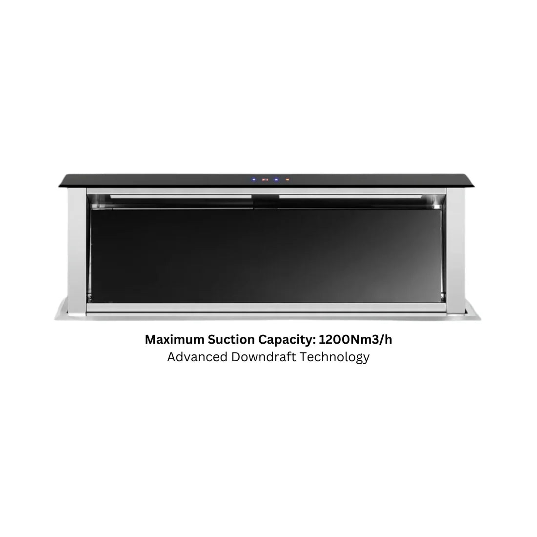 KAFF TOWNSVILLE 90: 90cm Ductless Wall Mount Chimney - Advanced Downdraft Technology, 1200m3/hr