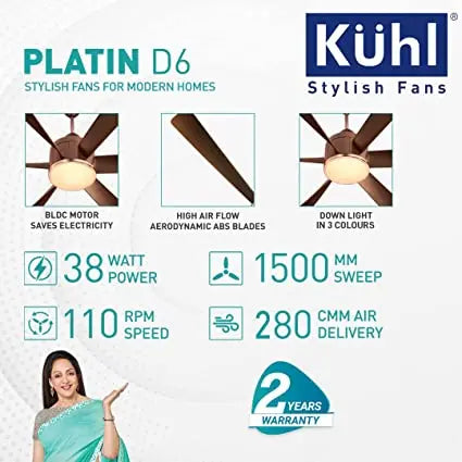 Kuhl Anti-dust Fan Platin -D6 Wi-Fi Technology Brown
