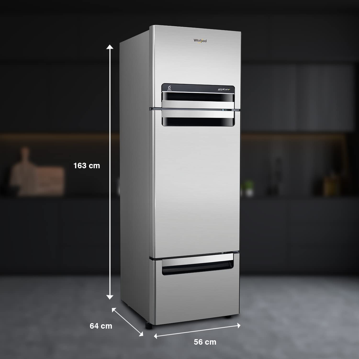 Whirpool  Refrigerator FP 263D PROTTON ROY 240lt German Steel