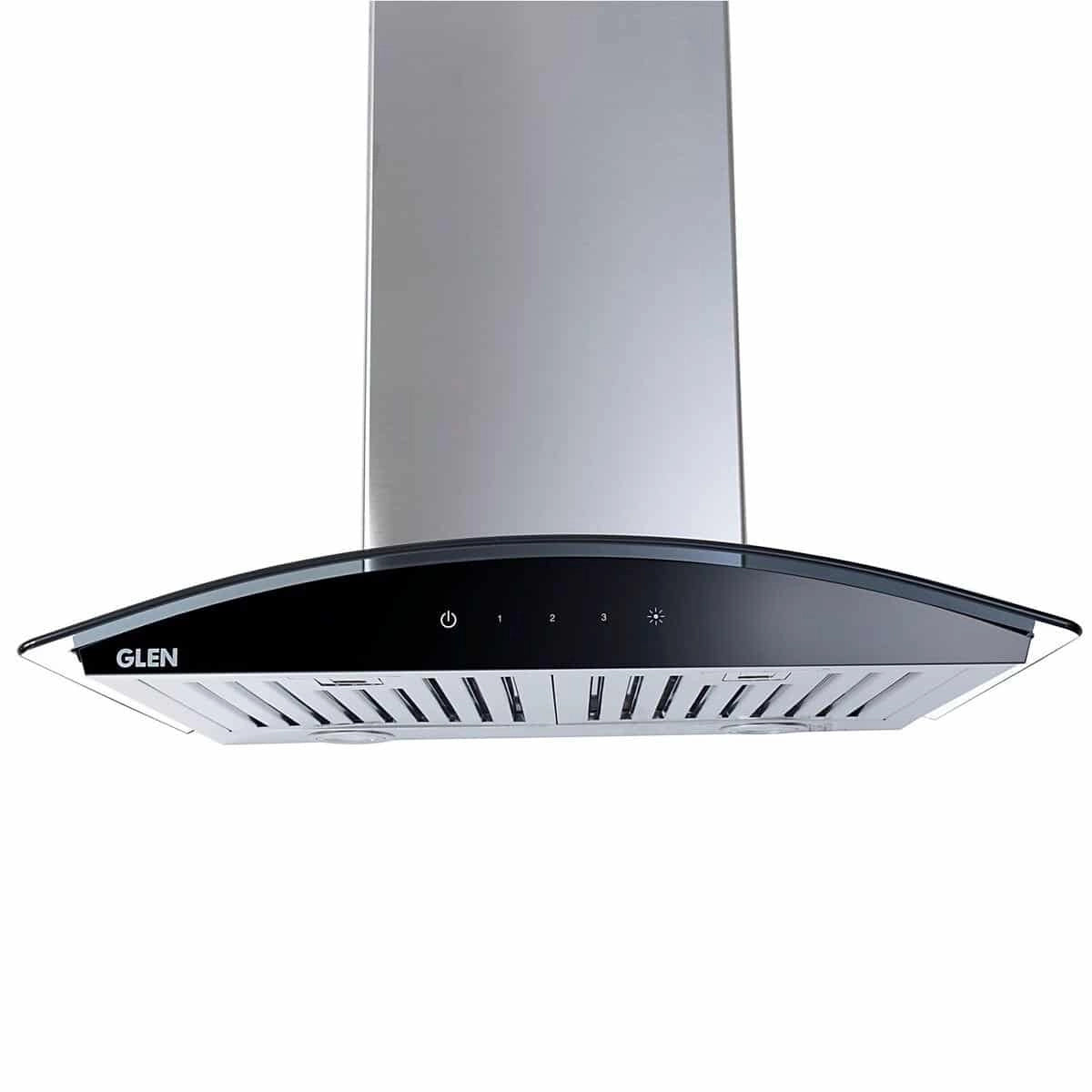 GLEN Chimney GL 6071 SX TS 60cm 1000 m3/hr + GL Cooktop 1041 GT SS Glass Gas Stove Combo