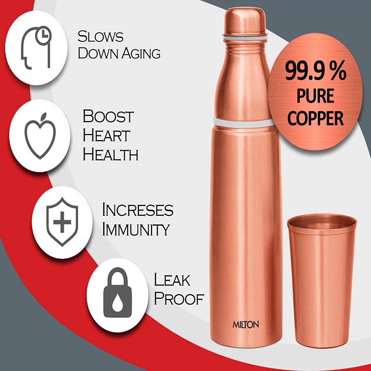 Milton Copper Combo 1000ml Water Bottle