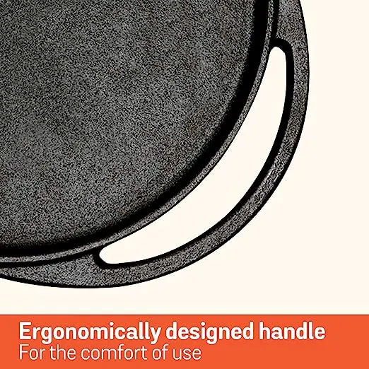 Meyer Cast Iron 2 in 1 Tawa and Grill 30 cm Black