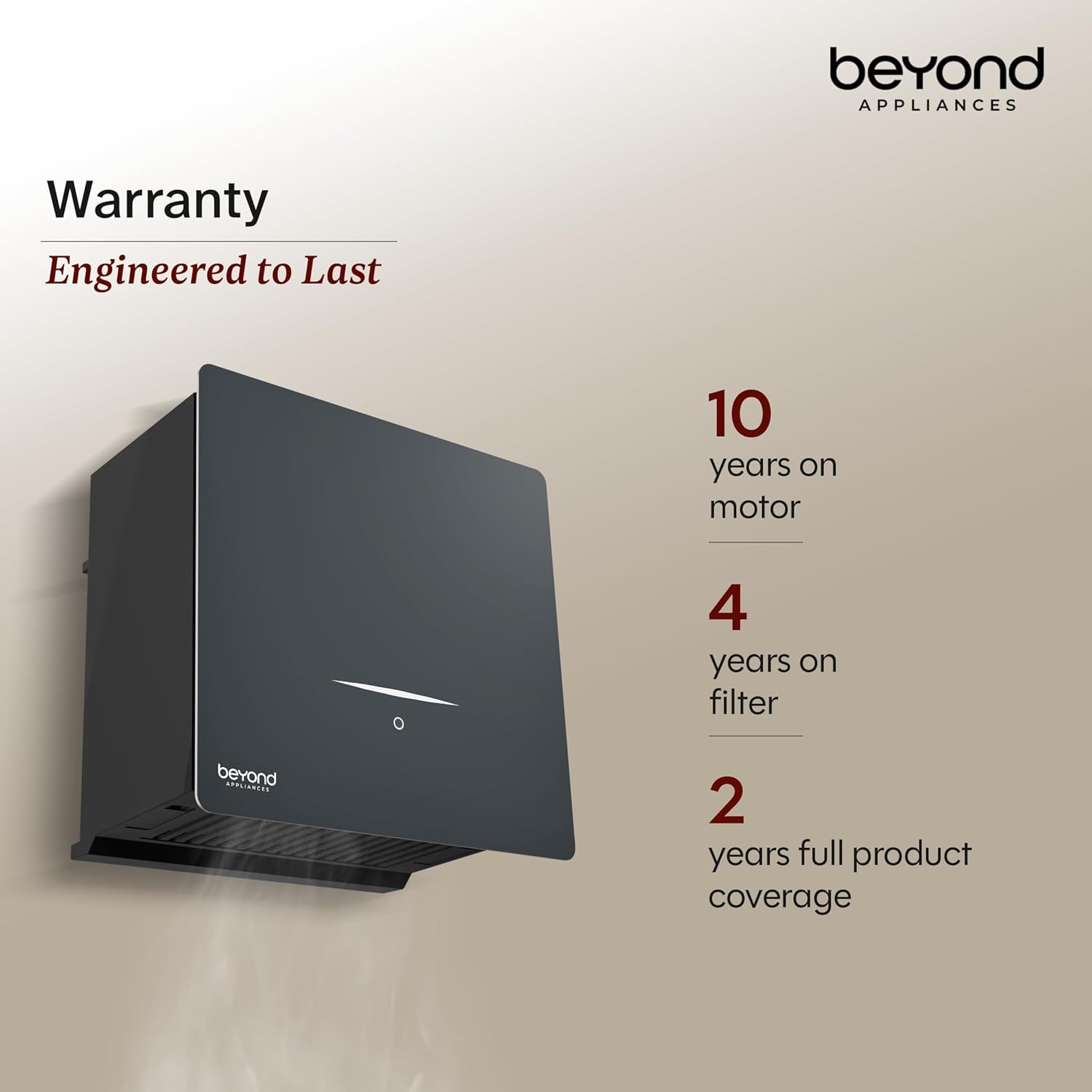 Beyond Appliances Cube Pro Plug N Play Ductless Kitchen Chimney | 1400 CMH