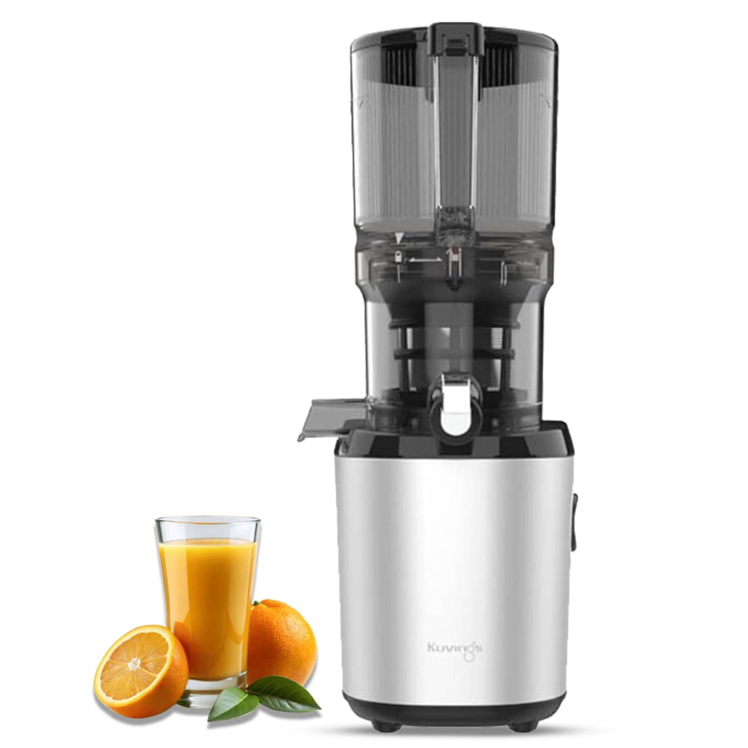 Kuvings AUTO6 Silver Hands-Free Cold Press Juicer with Automatic Fruit Cutting Technology