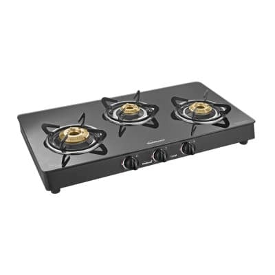 Sunflame Crystal 3 Burner (3B) Plus BK Auto Ignition