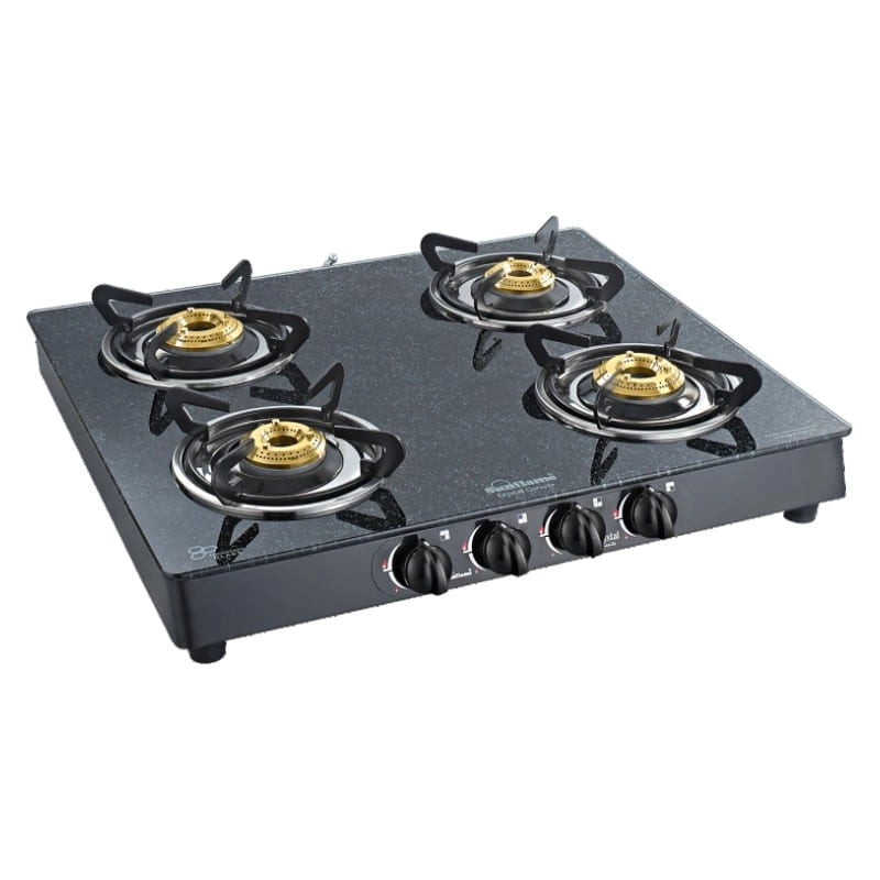 Sunflame Crystal 4 Burner (4B) Granito BK Auto Ignition