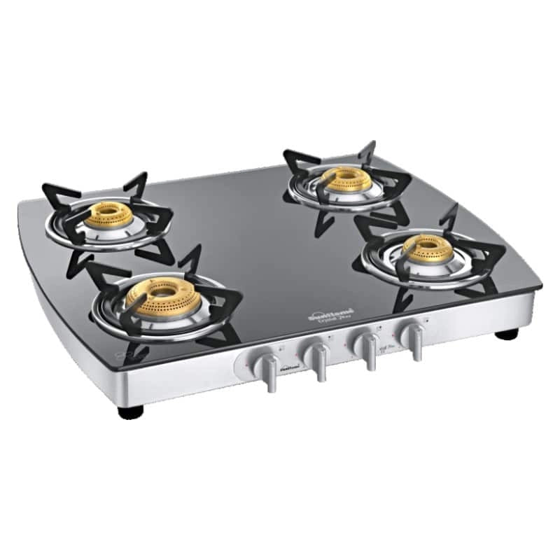 Sunflame Crystal Nexa Stainless Steel Body 4 Burner Auto Igniton