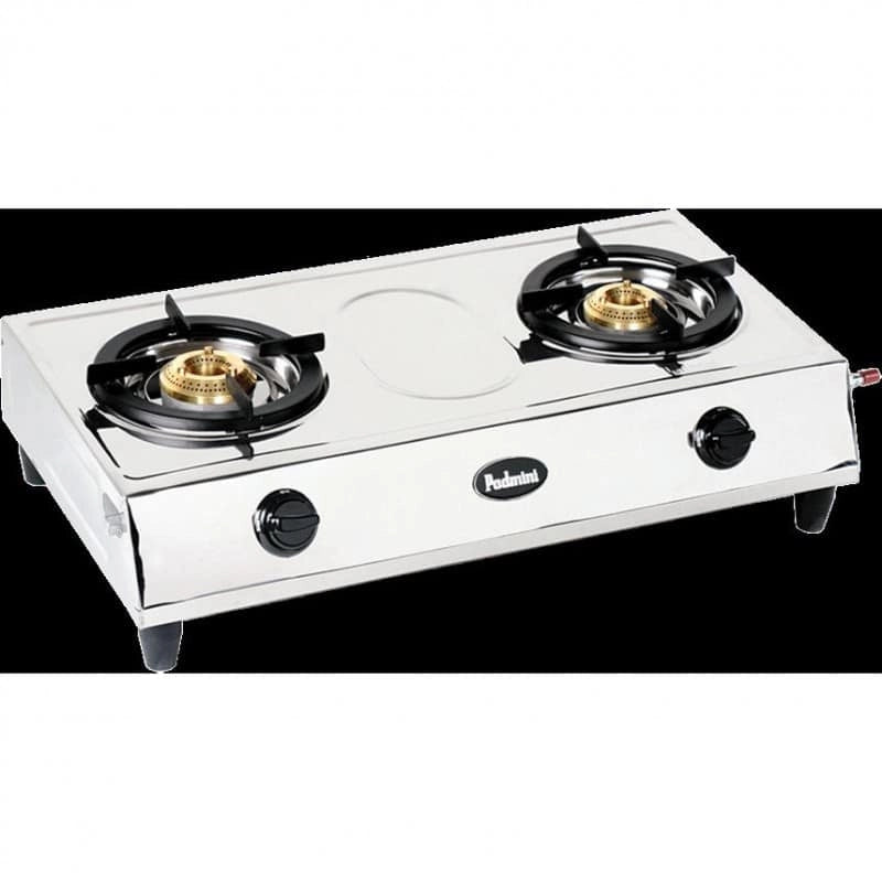 Padmini Gas Stove, 2 Burner, Silver (CS-200)