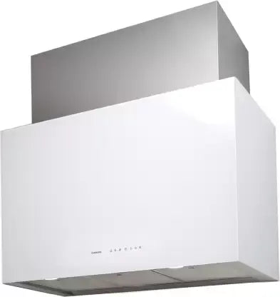 Cata Cube Glass White 90 cm Wall Mounted Chimney