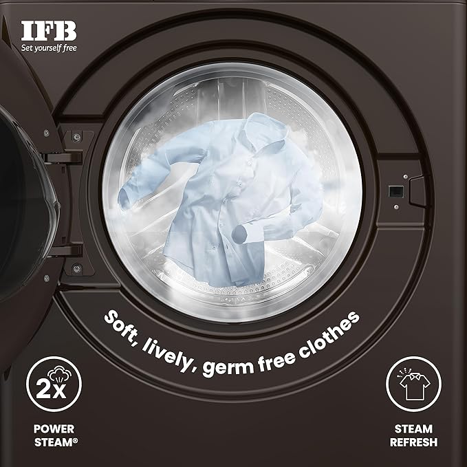 IFB 10 Kg 5 Star AI Eco Inverter Fully Automatic Front Load Washing Machines with Wifi (Executive Plus MXC 1014, 2023 Model, Mocha, Oxyjet™ 9 Swirl Wash