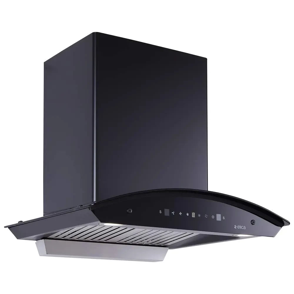 Elica Wall Mounted Auto Clean 60 cm 1200 m3/h Black Chimney ( TBC HAC TOUCH BF 60 MS NERO )