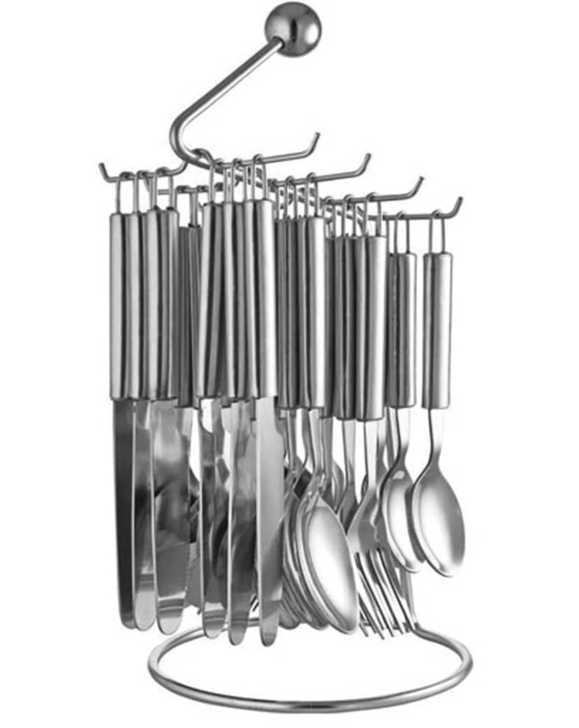 Dinette Cutlery Set , Stainless Steel, Pack of 25 Piece,Silver