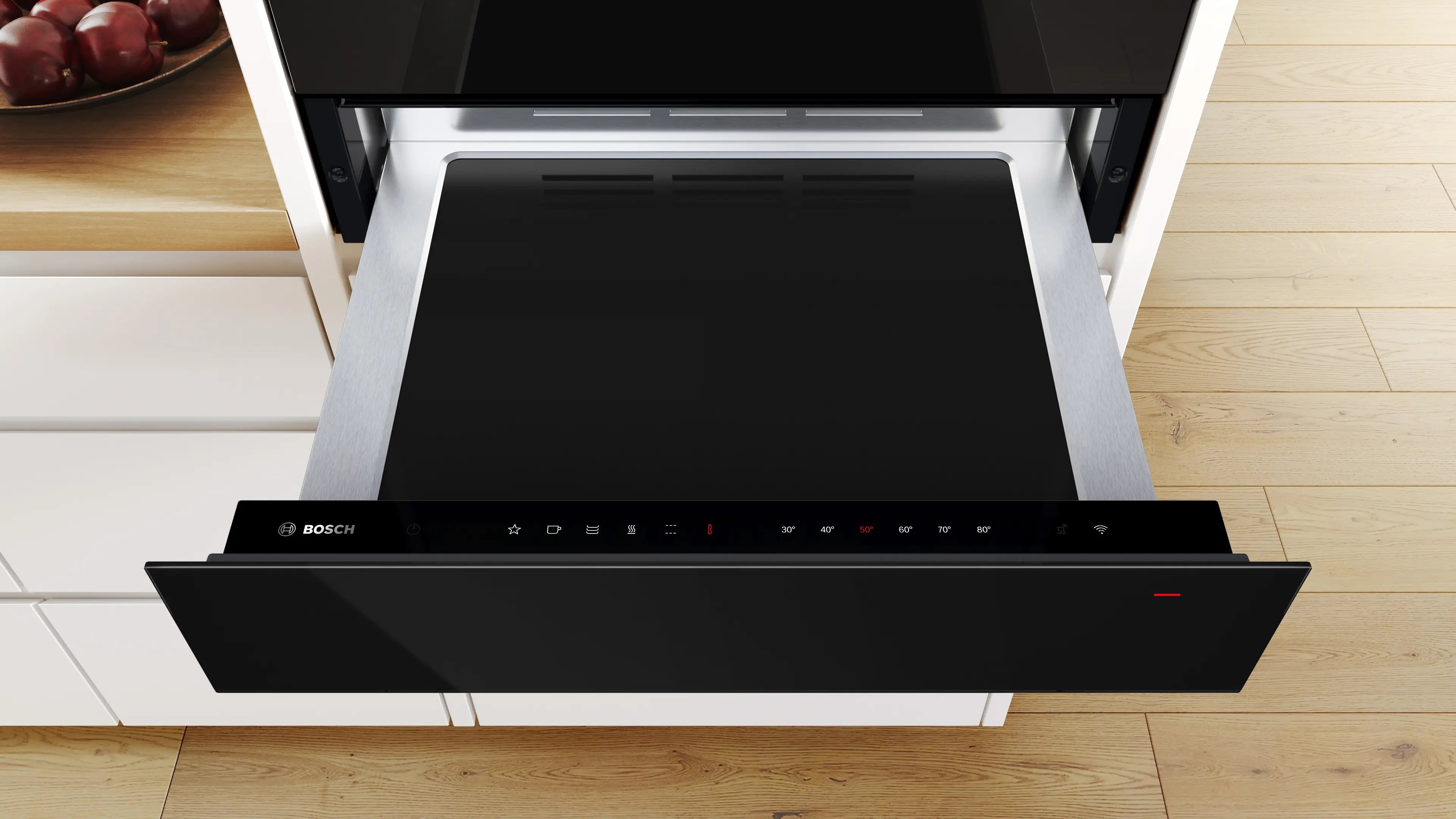 BOSCH 8 Series BIC7101B1 Flat Heater Drawer in Black - Sleek and Efficient