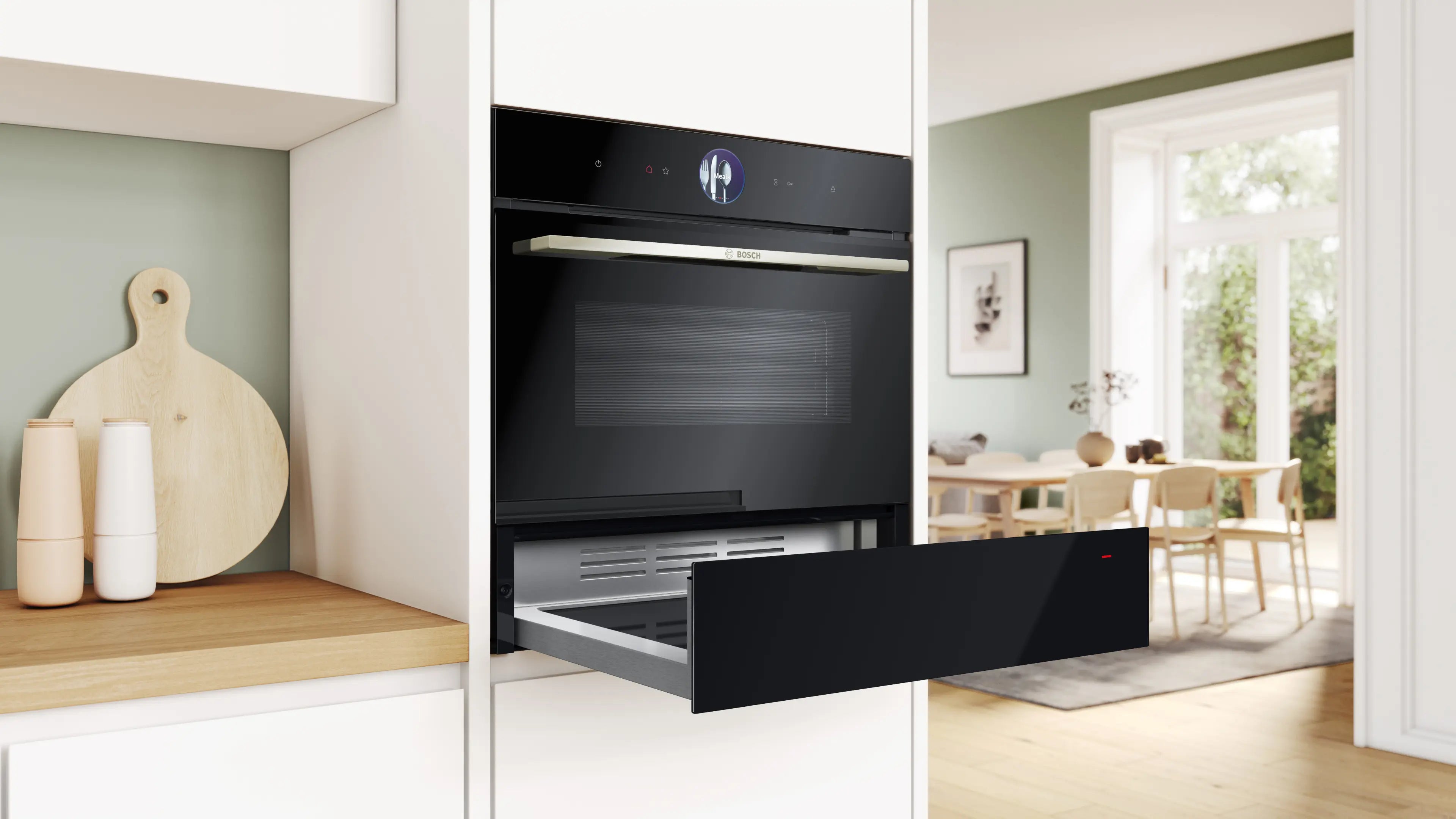 BOSCH 8 Series BIC7101B1 Flat Heater Drawer in Black - Sleek and Efficient
