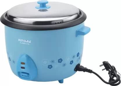 Kutchina Flora Electric Rice Cooker 2.8 Litre 1000 W with Non Stick inner pot and detachable power cord