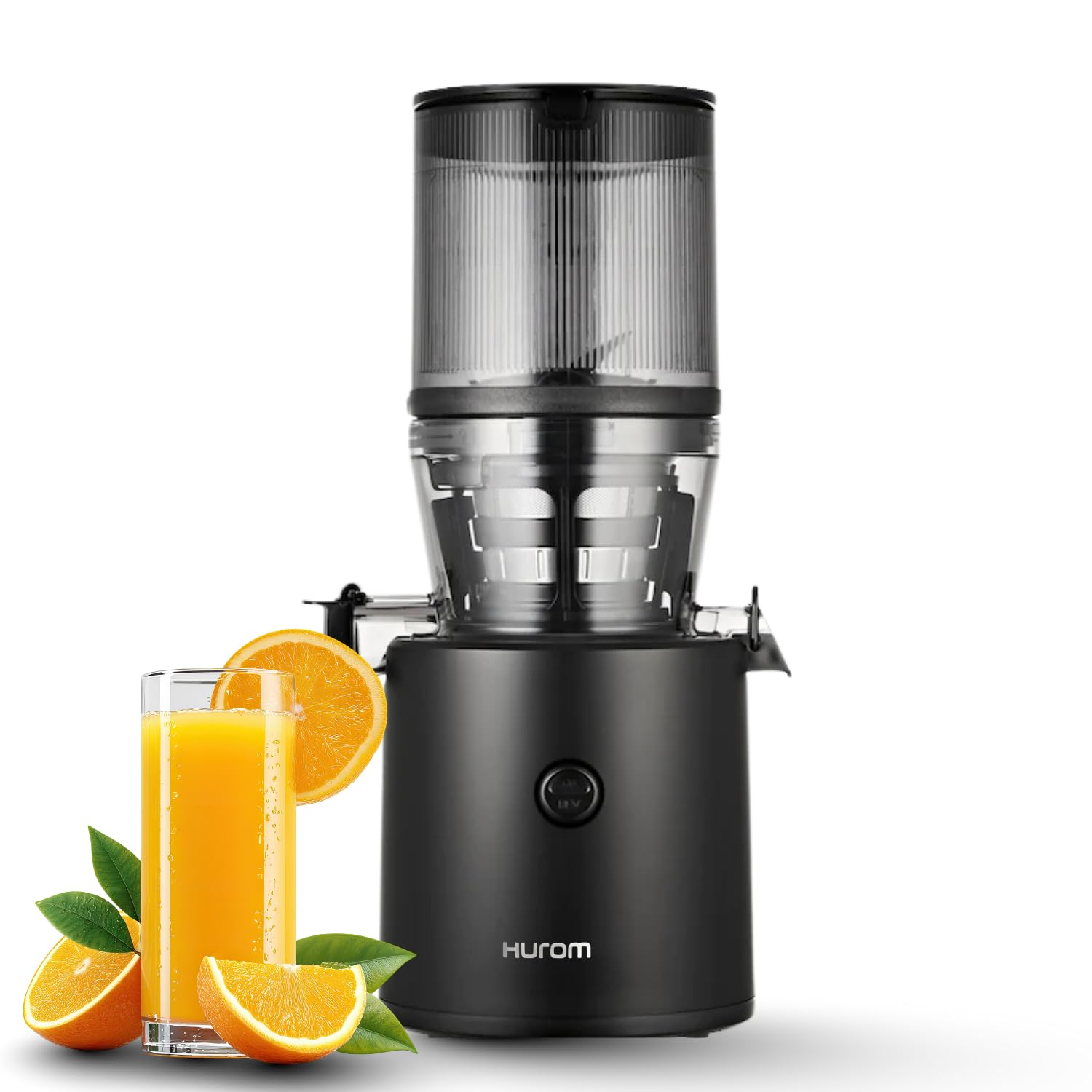 Hurom H320 Slow Juicer | Ultra Low Pulp | Hands-Free | Whole Produce Hopper | Quiet Motor | BPA Free | Easy Assembly | Cold Press Masticating Juicer (Black)