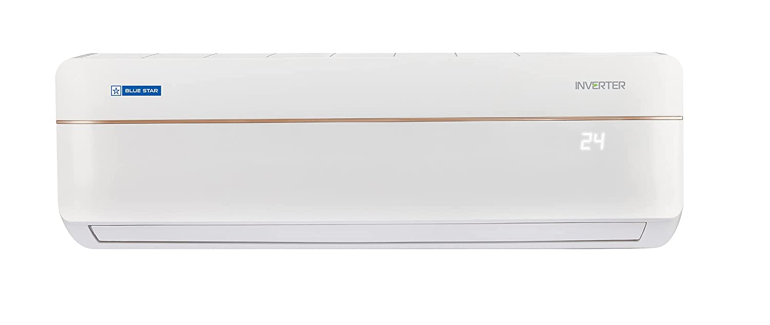 Blue Star 1.5 Ton 3 Star Inverter Split Ac (Copper, IA318VNU, 2022, Duo Finish (Matt-Gloss) White)
