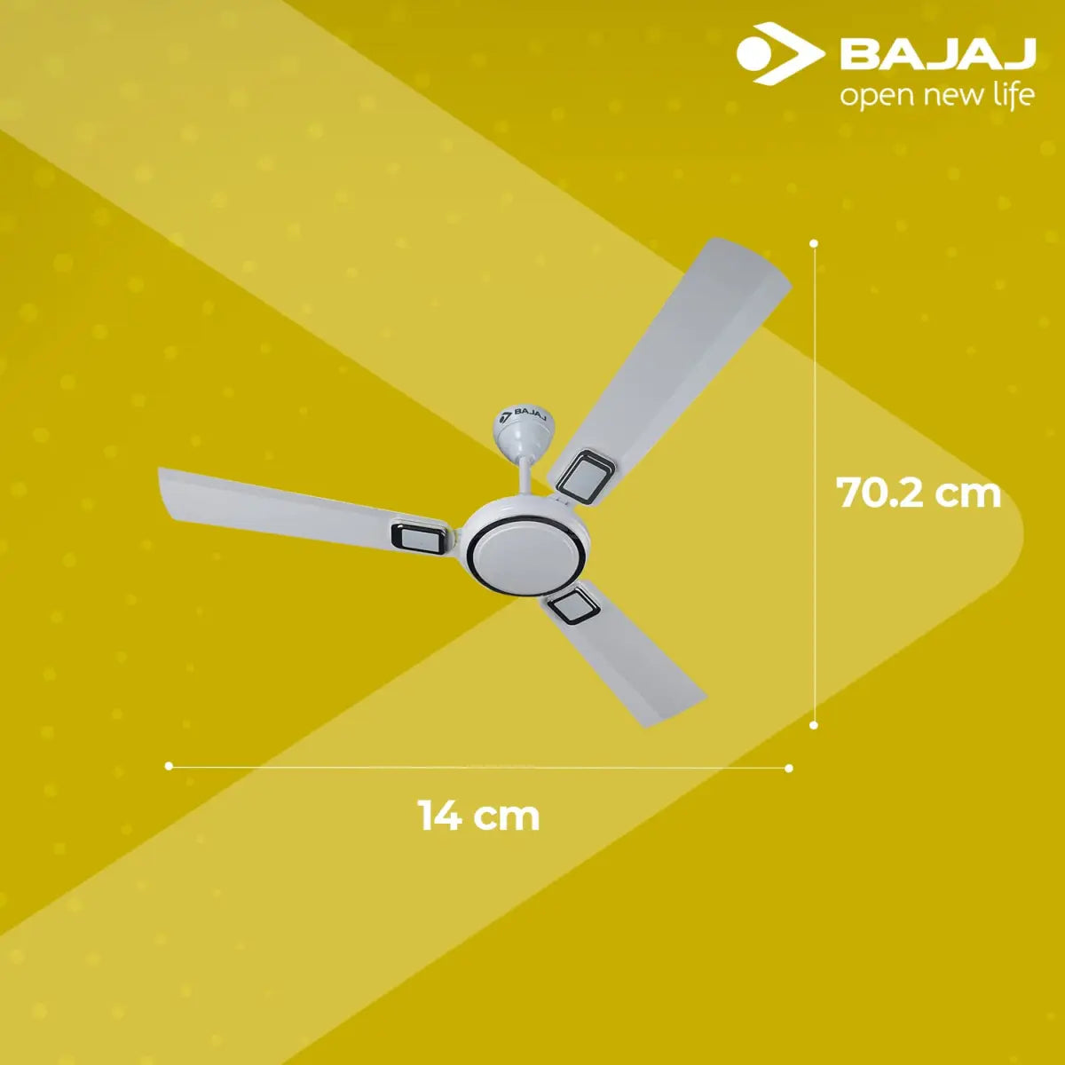 Bajaj Grace  BBD 1200 mm High speed Ceiling fan (Moon Light White)