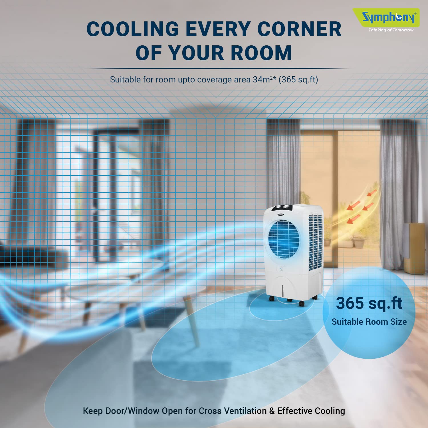 Symphony Siesta 70 XL Desert Air Cooler White