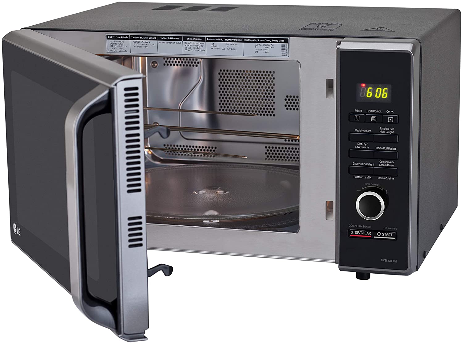 LG 28 L Convection Microwave Oven (MC2887BFUM, Black)