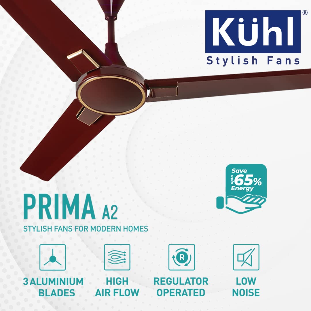 KUHL Prima A2 Stylish BLDC Fan Marked Brown