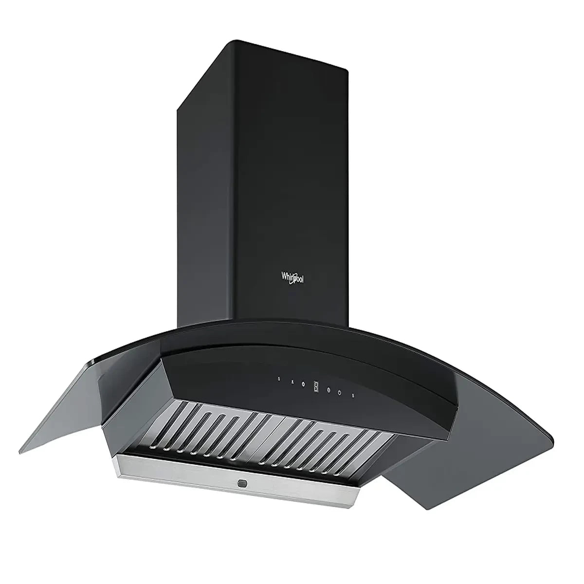Whirlpool 90 cm 1100 m3/HR Auto-Clean Curved Glass Kitchen Chimney (CG 901 HAC HOOD, Baffle Filter, Touch Control, BK)