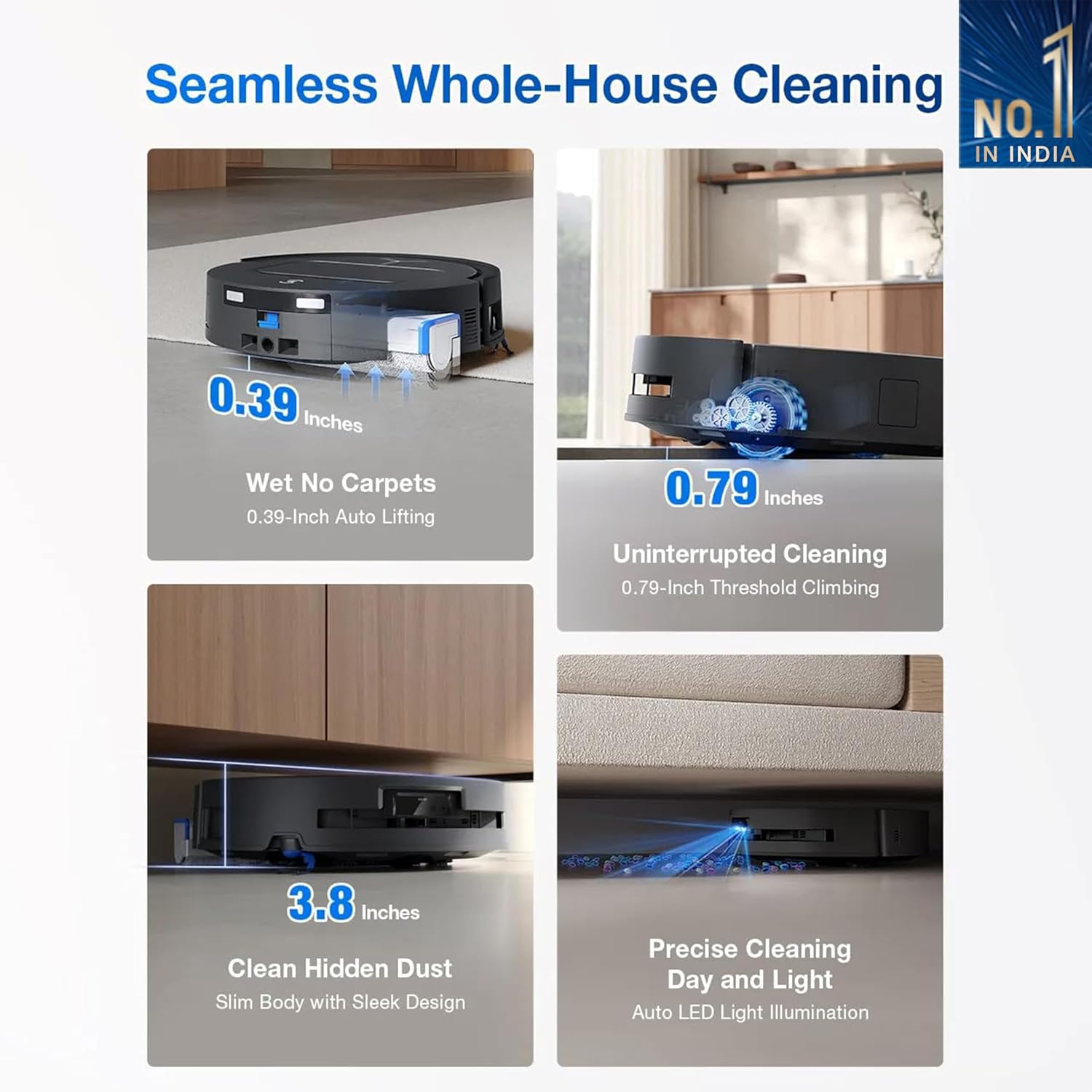 ECOVACS DEEBOT T80: 2-in-1 Robot Vacuum & Mop, 2025 New Launch, 18000 Pa, 6400 mAh