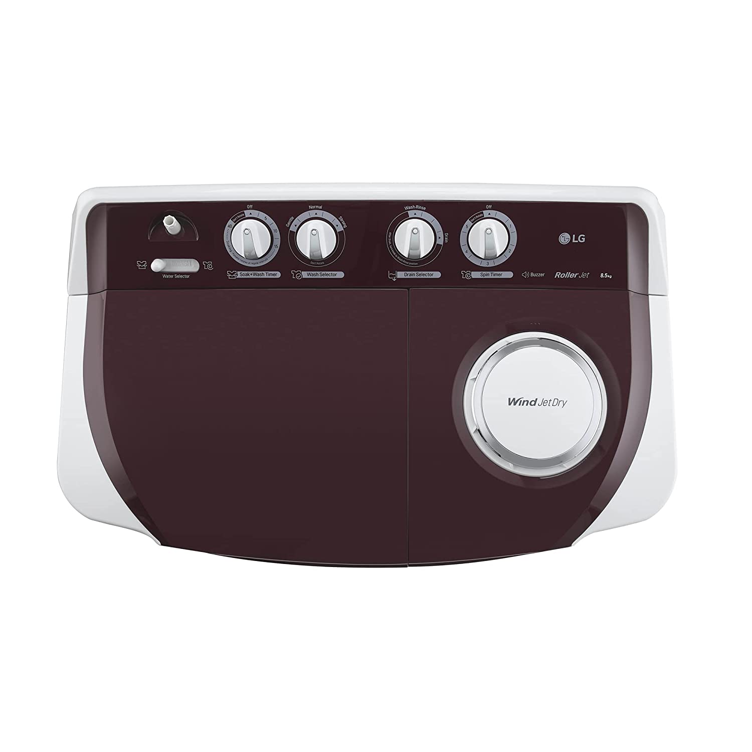 LG 8.5 kg 5 Star Washing Machine P8530SRAZ Burgundy