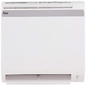 Daikin FTQ50XV16 split AC white indoor unit seen from the front with grey Daikin logo panel