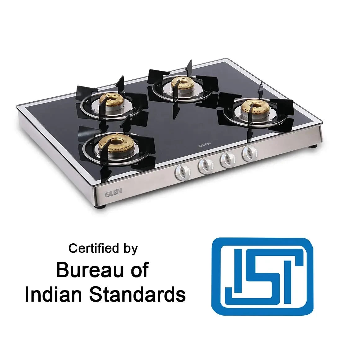 Glen GL 1048 GT Auto Ignition Forged BB Mirror Designer Glass Cooktop