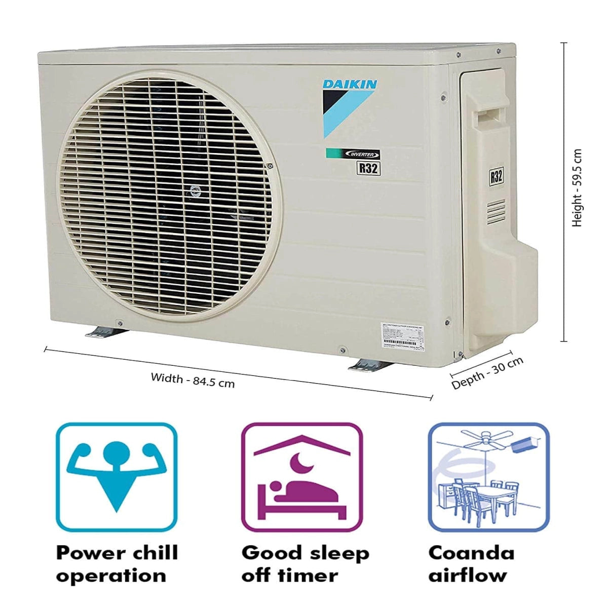 Daikin 1.5 Ton 5 Star Inverter Split AC (Copper FTKM50TV16 White)