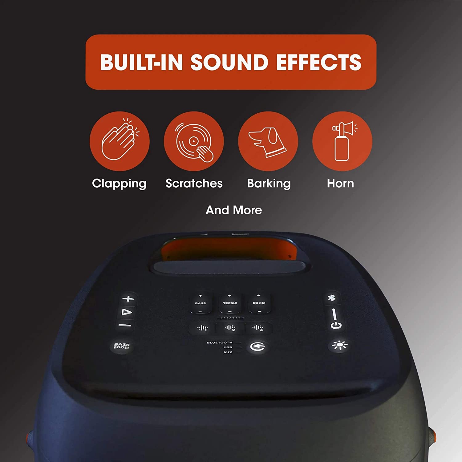 JBL Partybox 310 | Portable Bluetooth Party Speaker | 240W Monstrous Pro Sound | Dynamic Light Show | Backlit Panel | Telescopic Handle & Wheels | Guitar & Mic Support PartyBox App (Black)