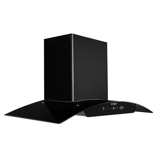 Faber Miami 90cm 1200 m3/hr Filterless Autoclean Chimney | Touch & Gesture Control | Curved Shaped | Wall Mounted|8Yr on Motor, 2Yr Comprehensive Warranty by Faber|Hood Miami IN HC SC FL BK 9
