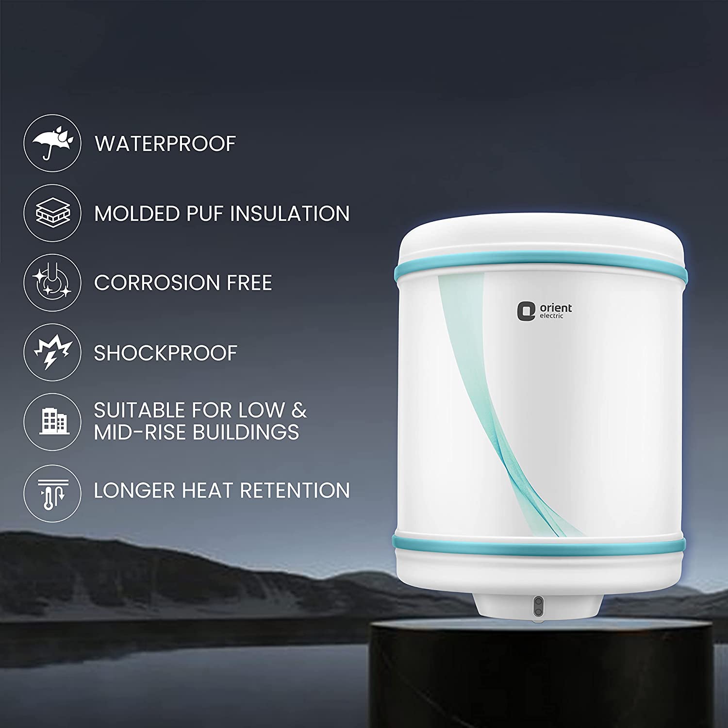 Orient Electric Ecoswift 15 Litre Storage Water Heater