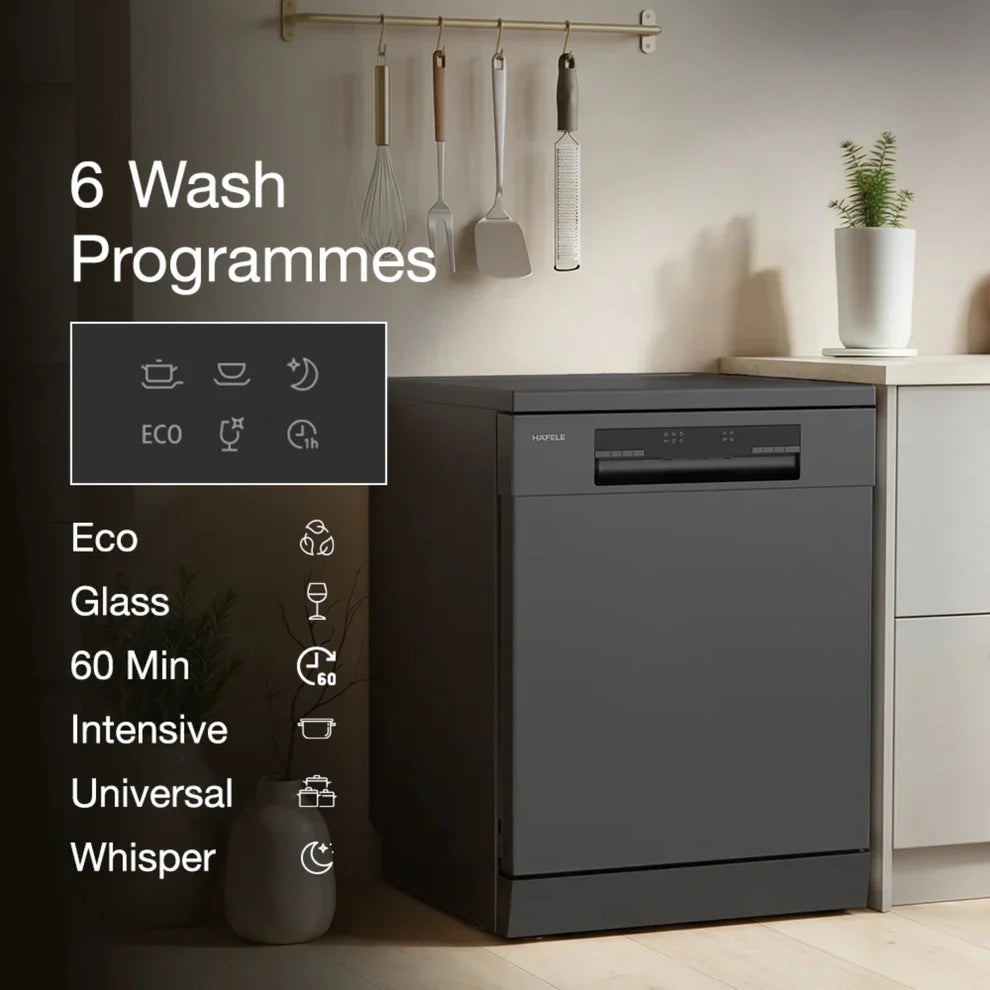 Hafele AQUA NOIR 13 FS Free Standing Dishwasher - 13 Place Capacity