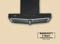 Hindware ONYX 90cm Island Chimney | 1450 m³/hr | Auto Clean | Motion Sensor & Remote Control