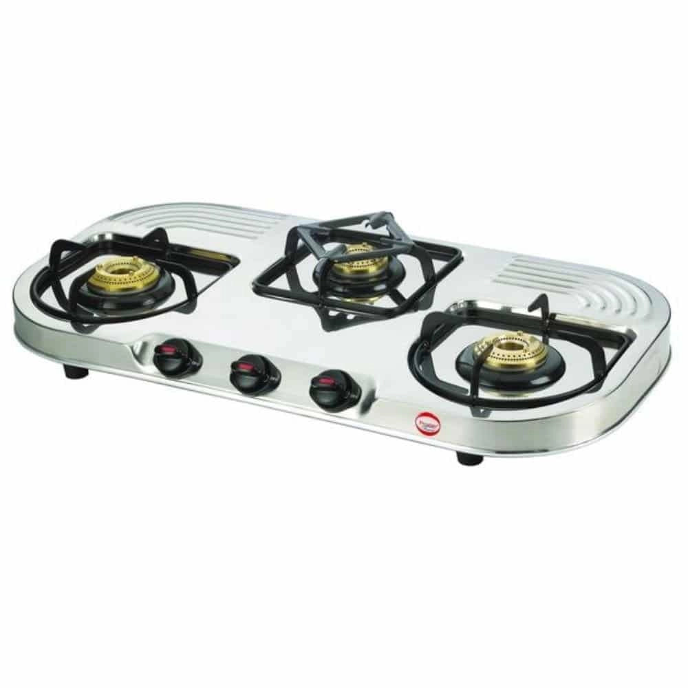 Prestige 3 Burner Regular Silver Gas Stove