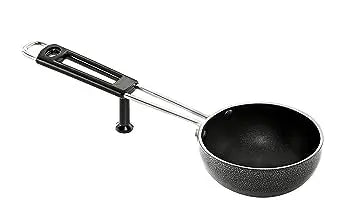 Butterfly Raga Non-Stick Aluminium Tadka Pan, 13 cm, Black