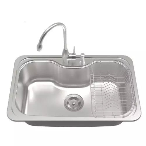 Hindware Cameron Plus 32x20x9 inch Matt Finish SS Single Bowl Kitchen Sink