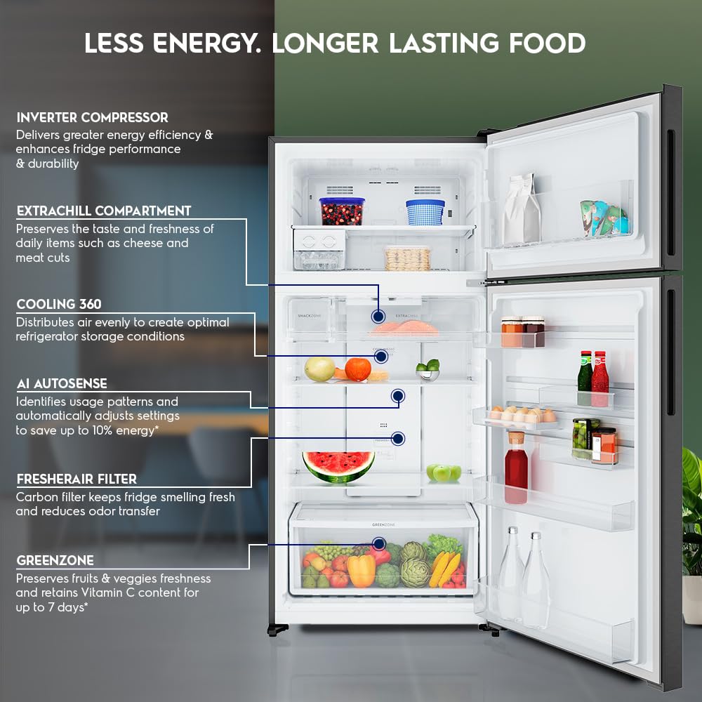 Electrolux 503L AI ETM5002C-B Fridge - Efficient Cooling for Your Kitchen: Double Door Design