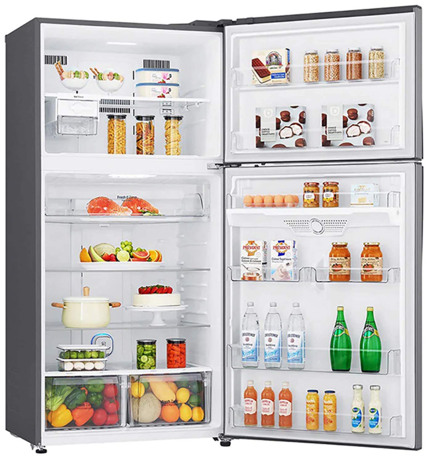 LG 630 L 3 ஸ்டார் ஃப்ரோஸ்ட் இல்லாத இன்வெர்ட்டர் ஹைஜீன் ஃப்ரெஷ்+ டபுள் டோர் ரெஃப்ரிஜிரேட்டர் (GR-H812HLHQ)