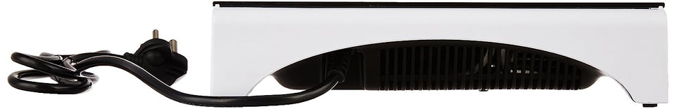 Side view of Philips HD4938/01 induction cooktop showing the vents and power cord with plug